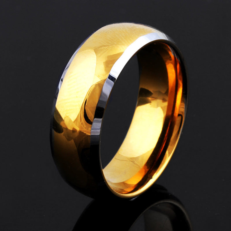 Herren Ring mit polierter Oberfläche und elegantem zweifarbigen Design Shop Nory