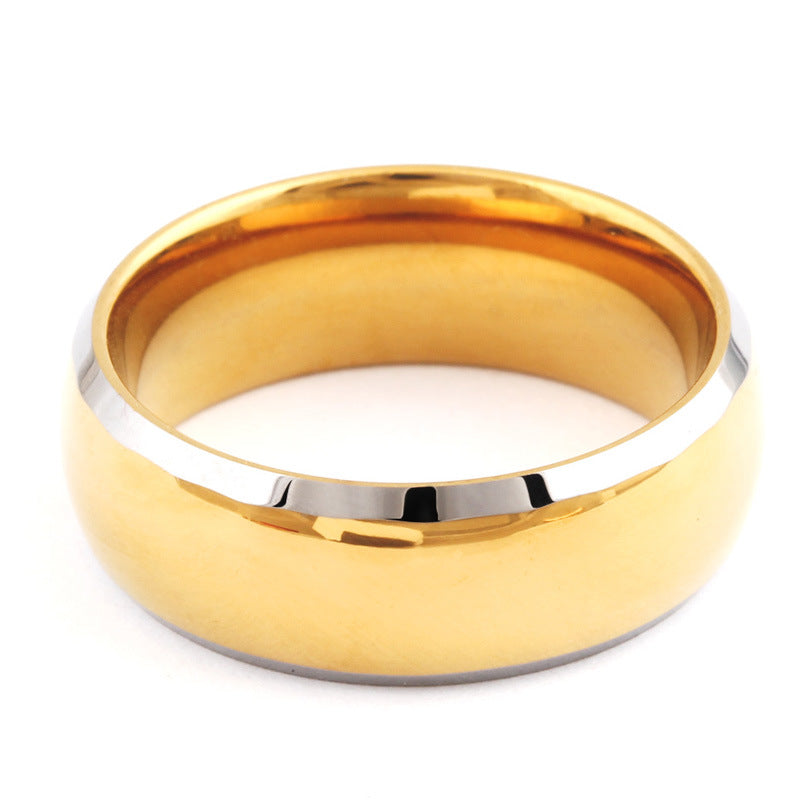 Herren Ring mit polierter Oberfläche und elegantem zweifarbigen Design Shop Nory