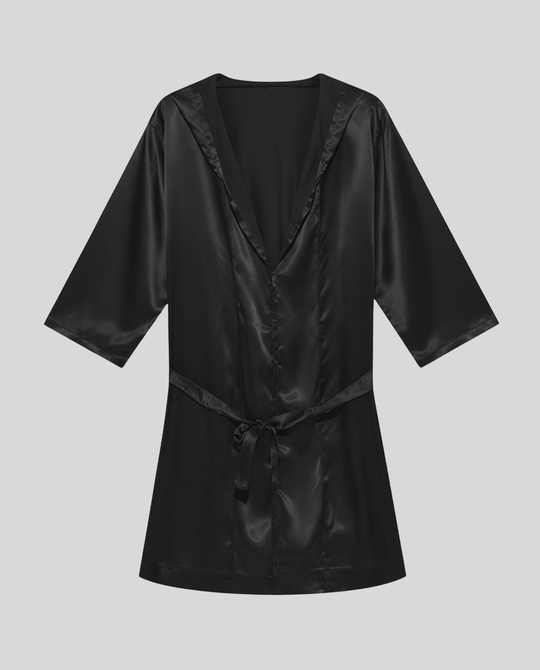 Herren Satin Bademantel