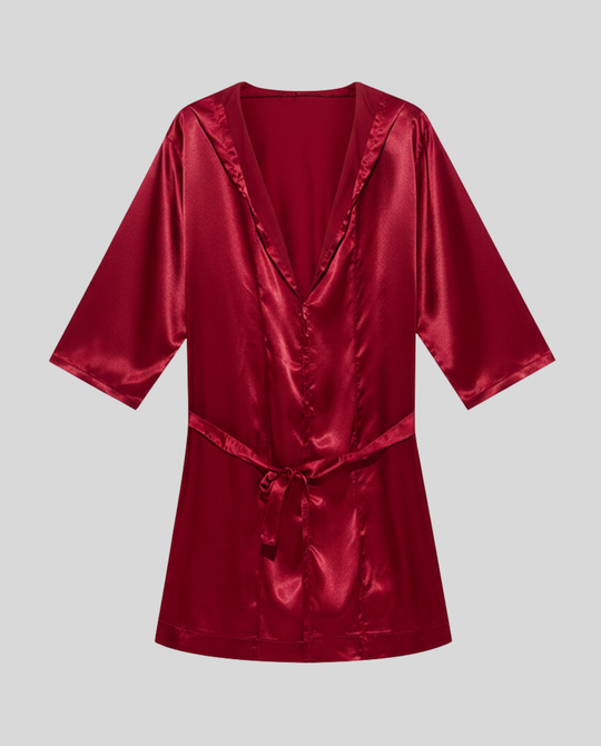Herren Satin Bademantel