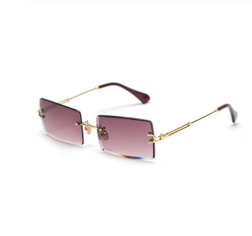 Modische Rechteckige Sonnenbrille Im Retro Stil