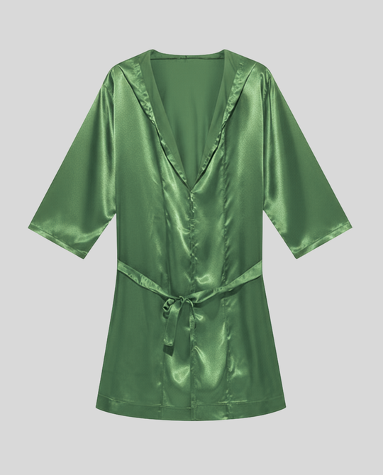 Herren Satin Bademantel