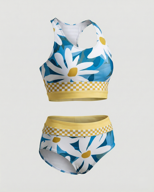 Brook Side Farbblock Bikini-Set