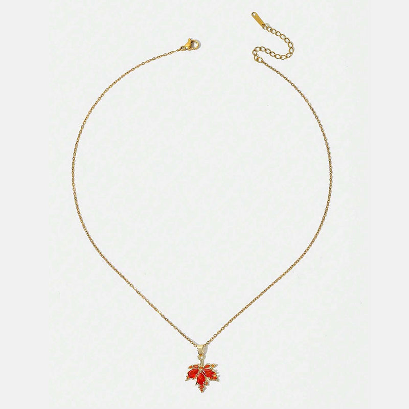 Halskette Mit Ahornblatt-Anhänger | Shop Nory