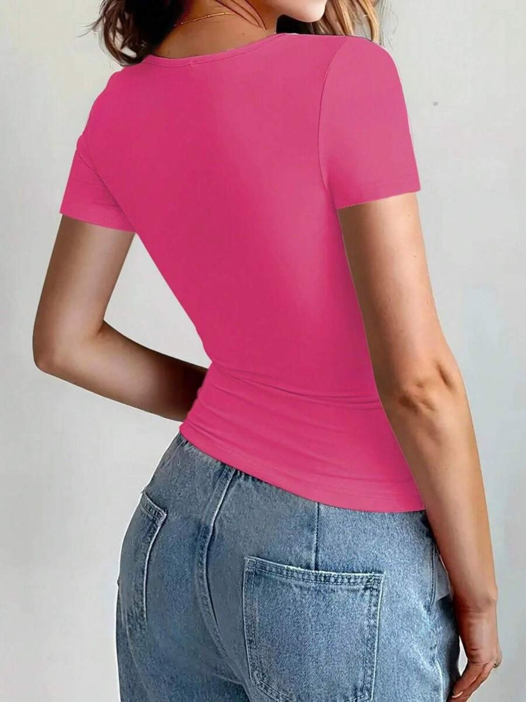 Rundhalsausschnitt Kurzarm T-Shirt