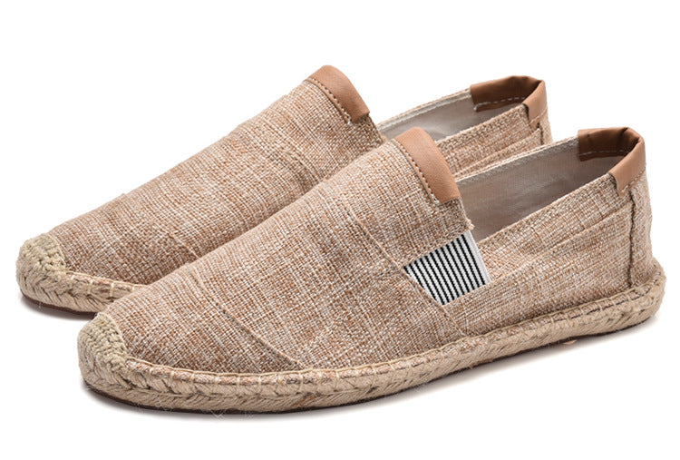 Boss Stilvolle Handgemachte Leinwandstrohschuhe Sommer-Chic