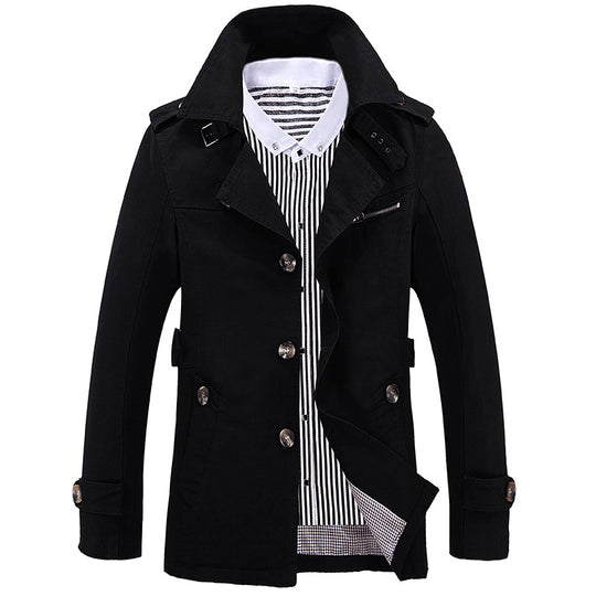 Herren Eleganter Field‑Trench mit tailliertem Schnitt, Schulterklappen und verstellbaren Manschetten Shop Nory