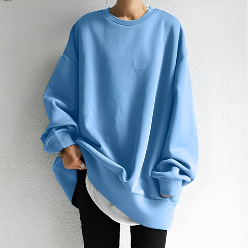 Shopnory | Weiter Damenpullover mit Lockeren Schultern