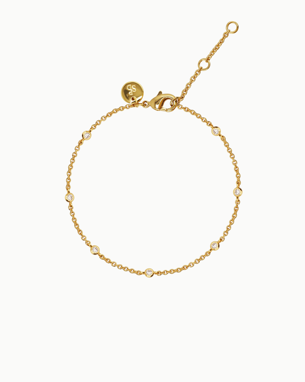 Luxe Julia Kristall Goldkette Armband | Shop Nory