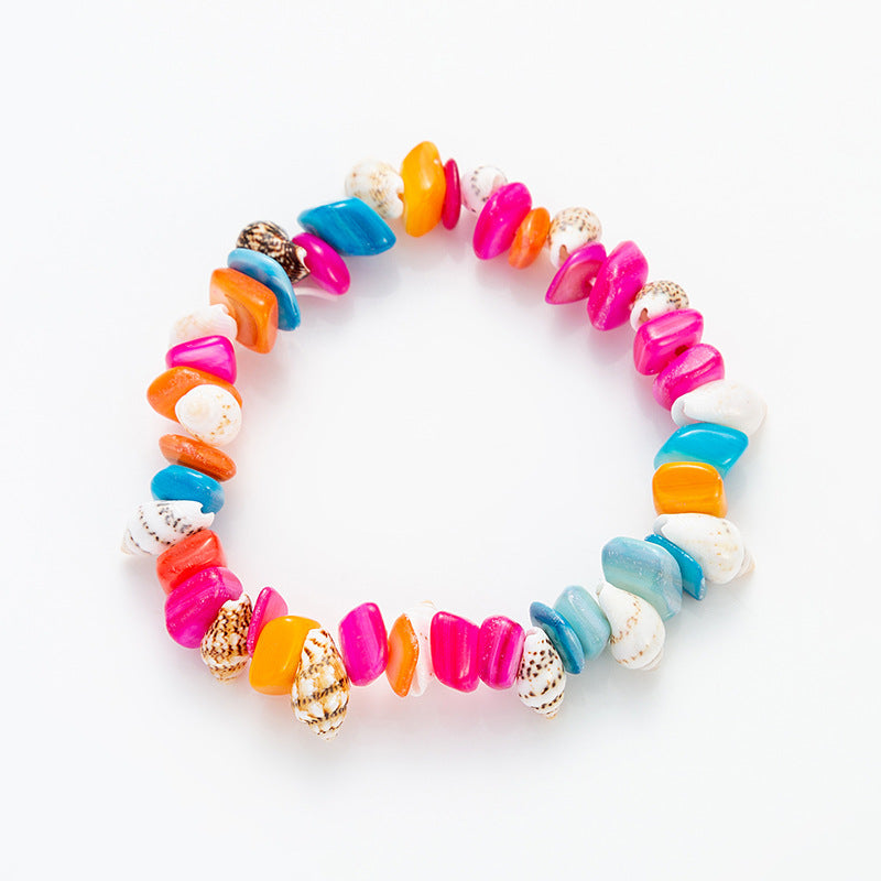 Buntes Muschel Perlenarmband | Shop Nory