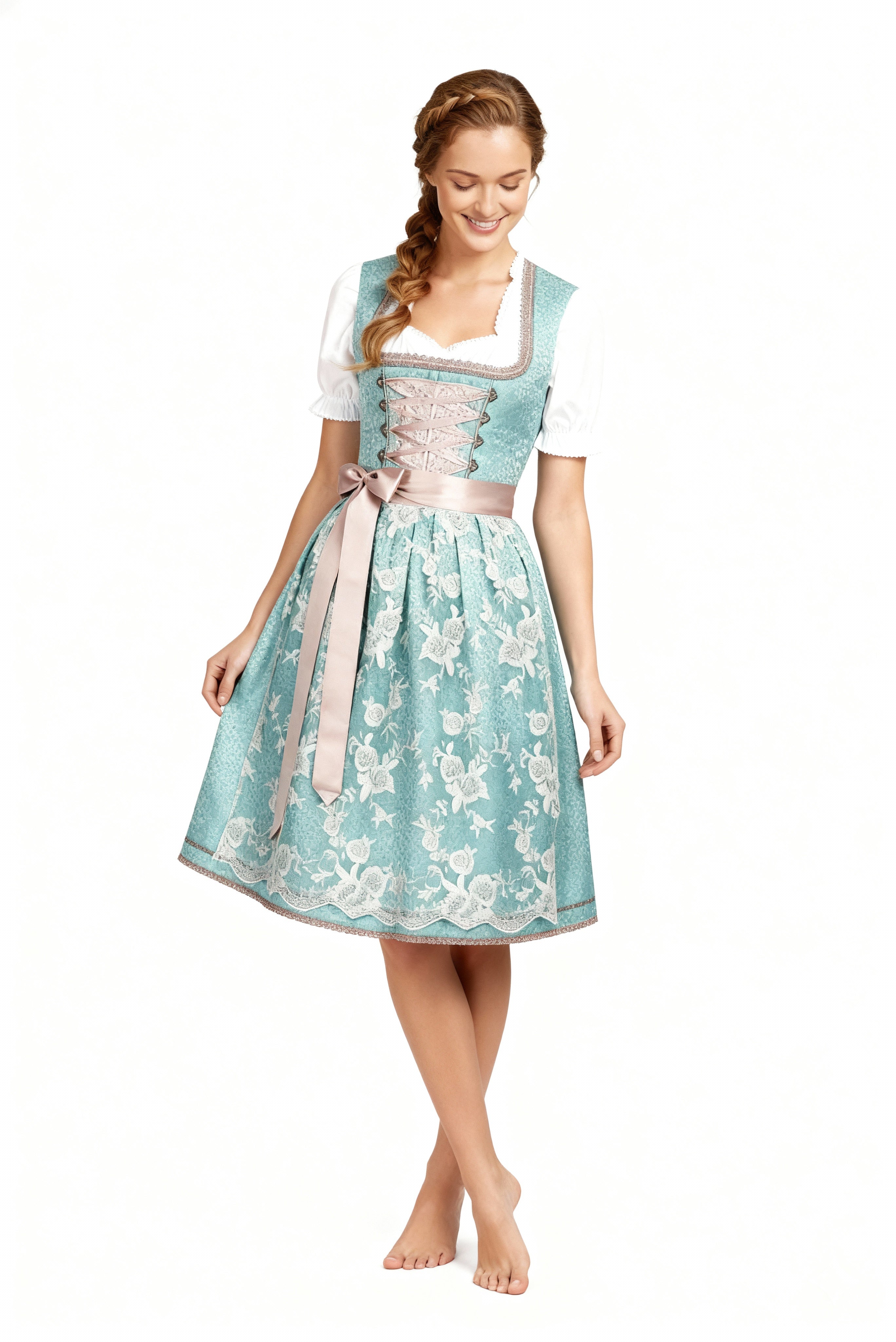 Einzigartige Damen Tracht mit Schürze Perfekt für Oktoberfest