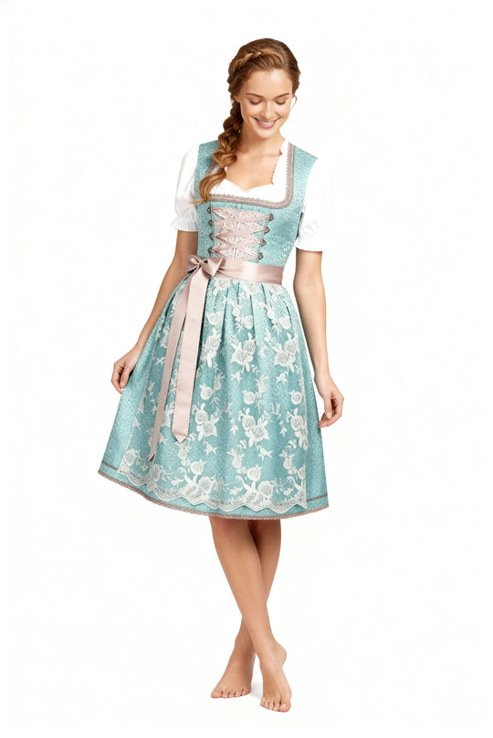 Einzigartige Damen Tracht mit Schürze Perfekt für Oktoberfest