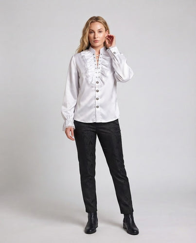 Damen Rüschbluse mit eleganten Details Shop Nory