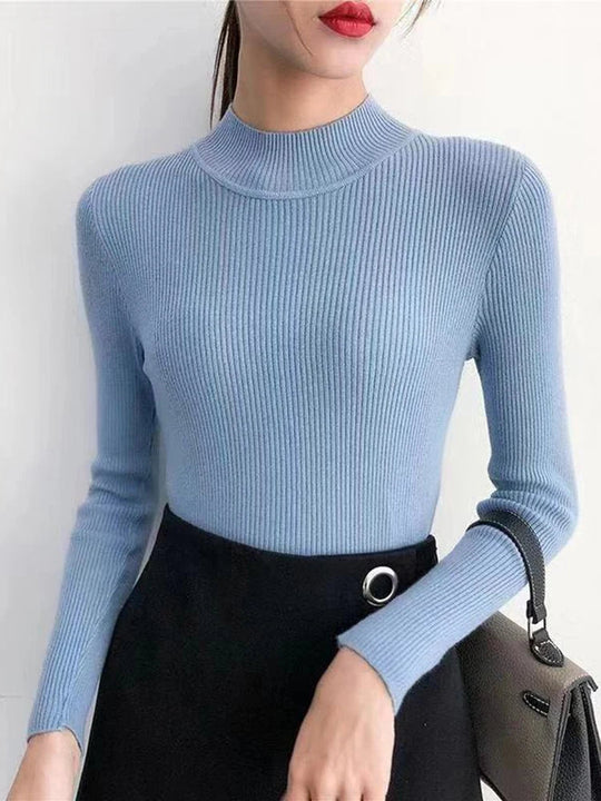 gerippter Wollpullover für Damen