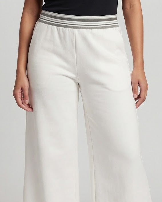 Damen weite Culotte-Jogginghose mit gestreiftem Komfortbund und Eingrifftaschen Shop Nory