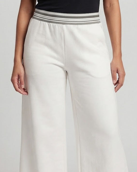 Damen weite Culotte-Jogginghose mit gestreiftem Komfortbund und Eingrifftaschen Shop Nory