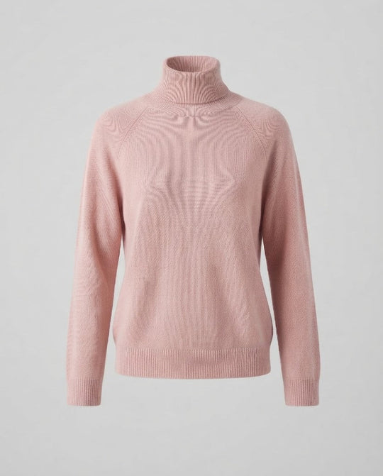 Damen Feinstrick-Rollkragenpullover aus Kaschmir-Mix mit Raglanärmeln und feinem Rippbund Shop Nory