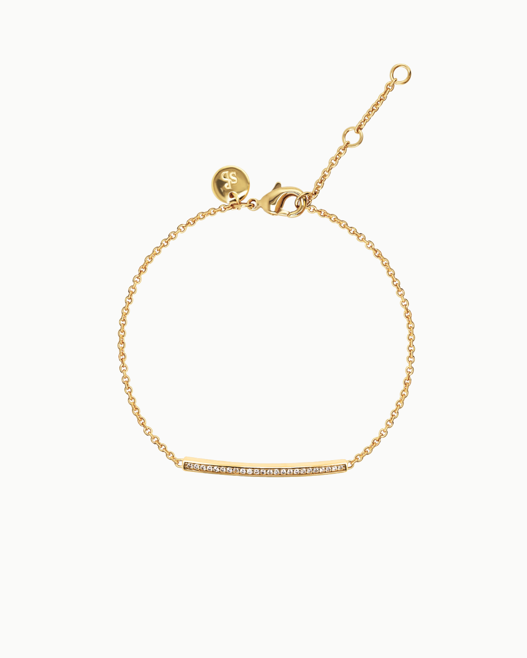 Luxe Glistra Kristall Gold Charm Armband | Shop Nory