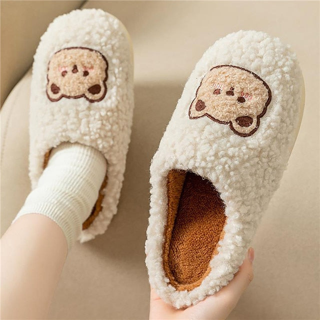 Bequeme Damen Hausschuhe mit Tiermuster