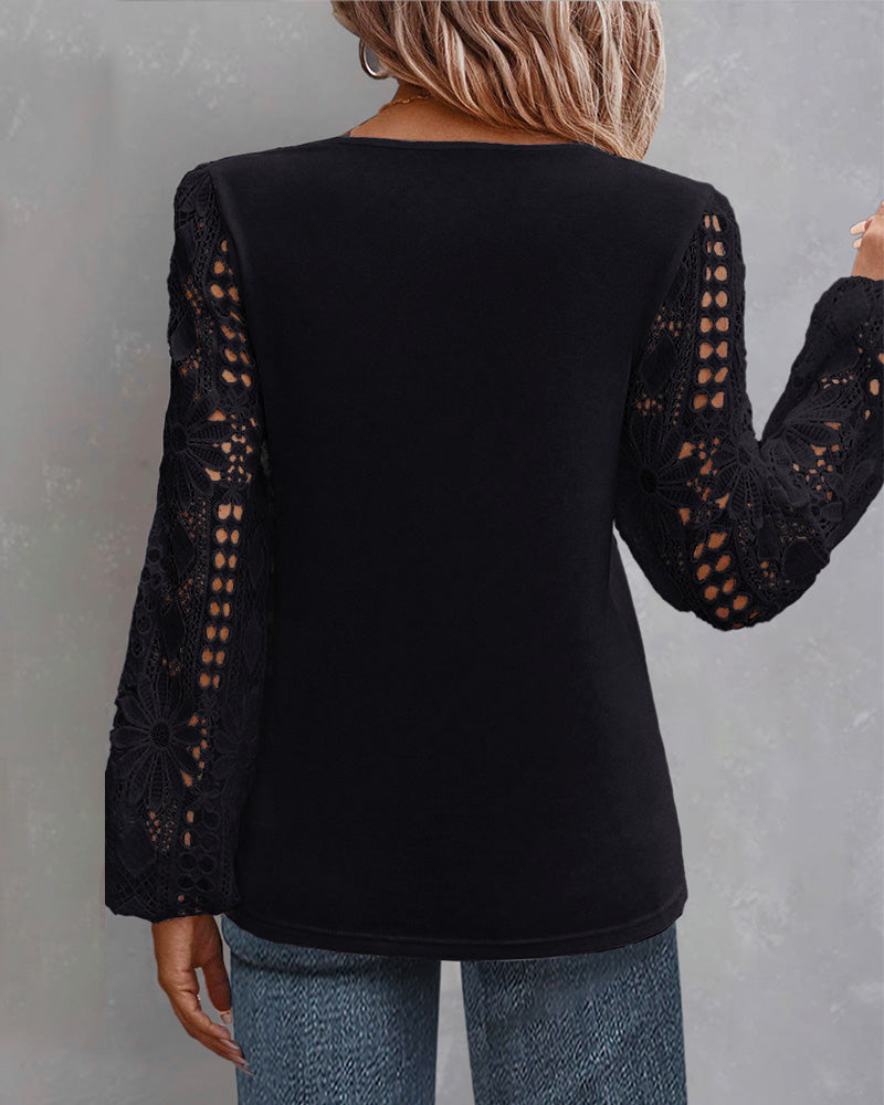 Bluse mit Spitze