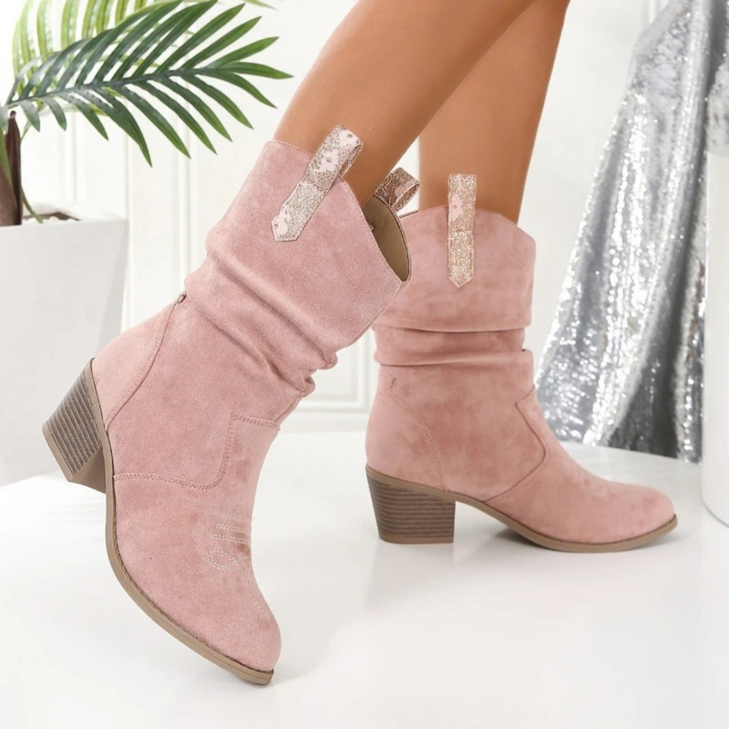 Stylische Chunky Heel Schicke Stiefel