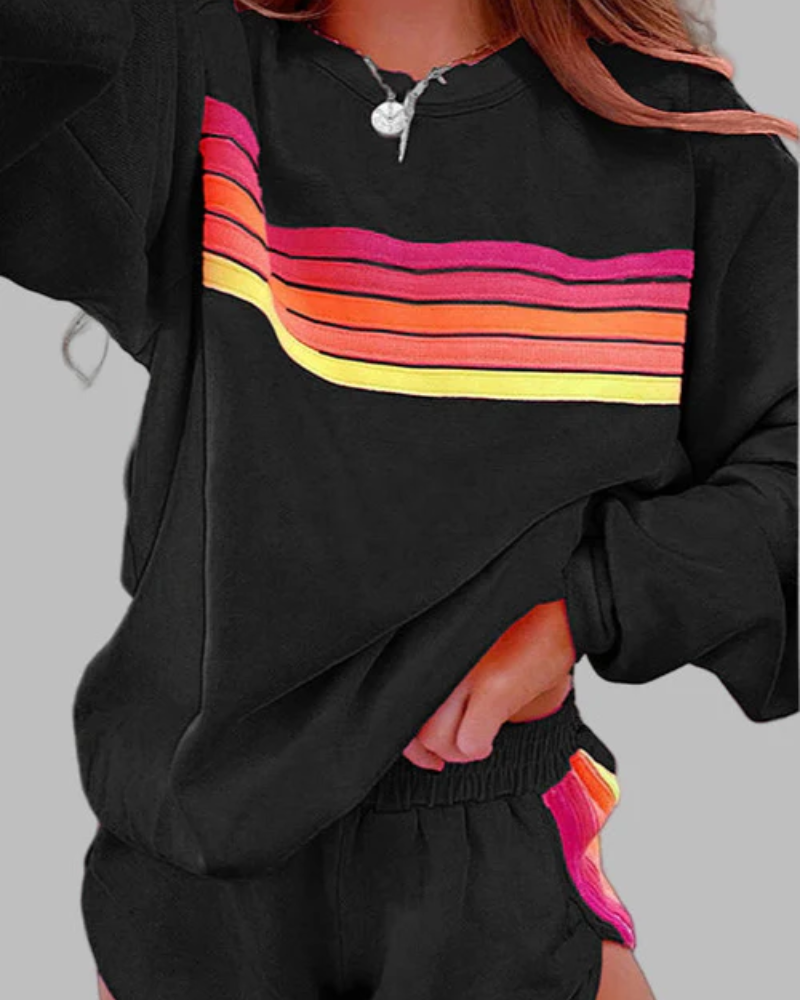 Gestreiftes Pyjama-Set