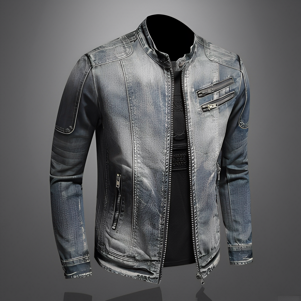 Stylische Jeansjacke mit Taschen für Männer
