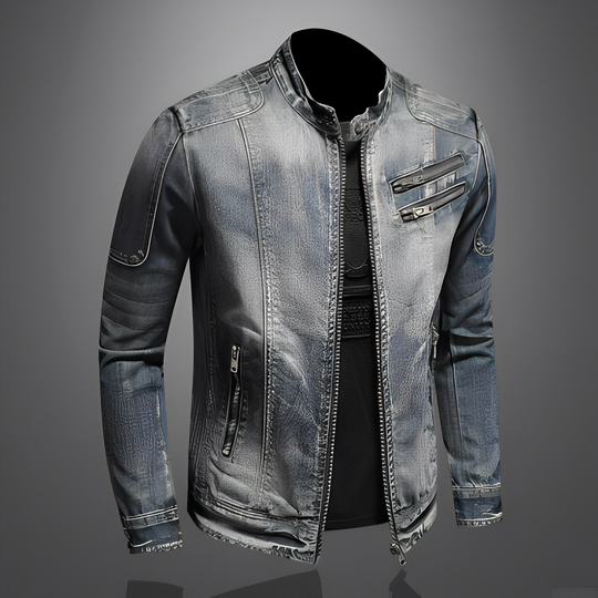 Stylische Jeansjacke mit Taschen für Männer