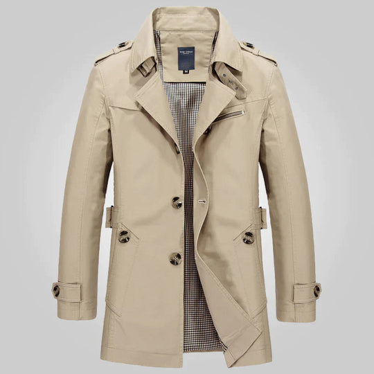 Trenchcoat mit Stehkragen für Damen - Knopfdetails