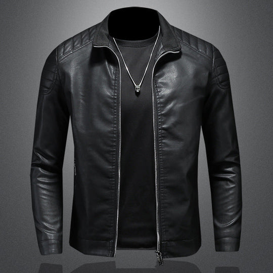 Stylische, Slim Fit Lederjacke für Männer