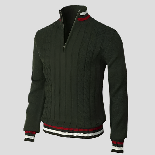 Stilvolle Reißverschluss-Strickjacke für Herren
