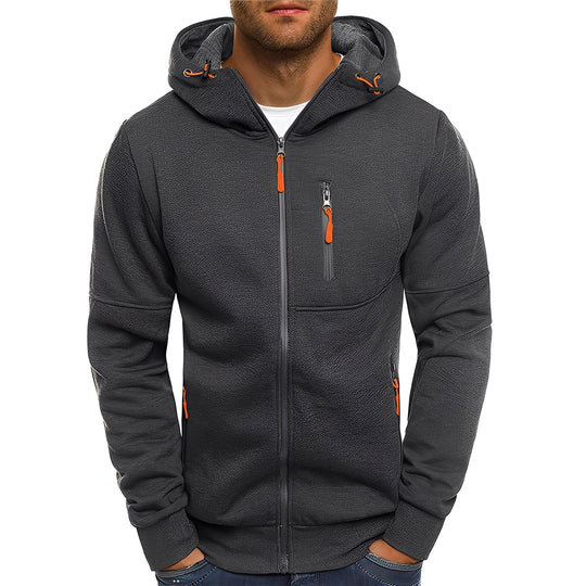 Moderne Fleecejacke mit Kapuze für Herren