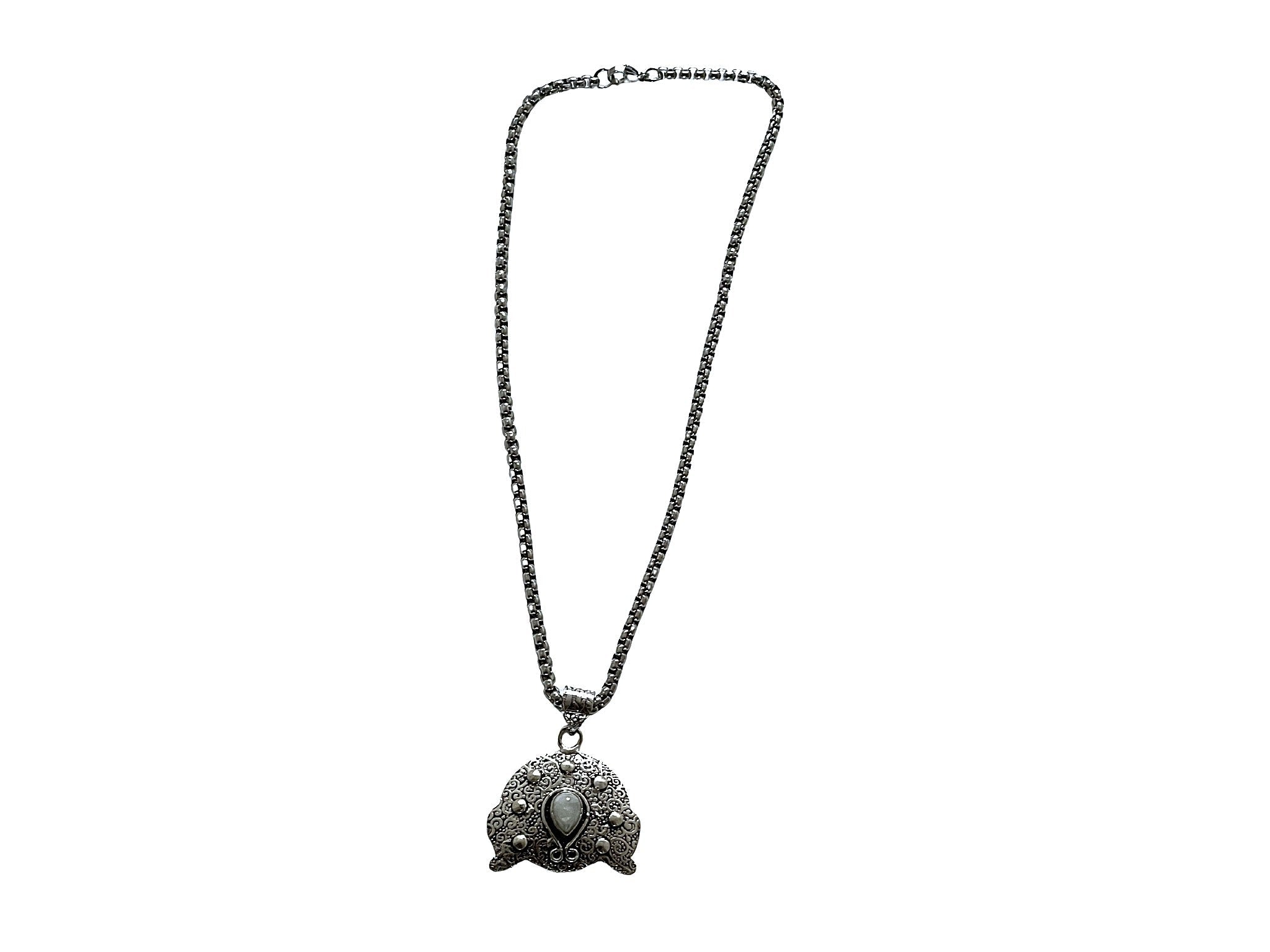 Damen Silber Oval Mondstein 925 Silber plattiert Handgemachte Anhänger Frauen Halskette | Shop Nory