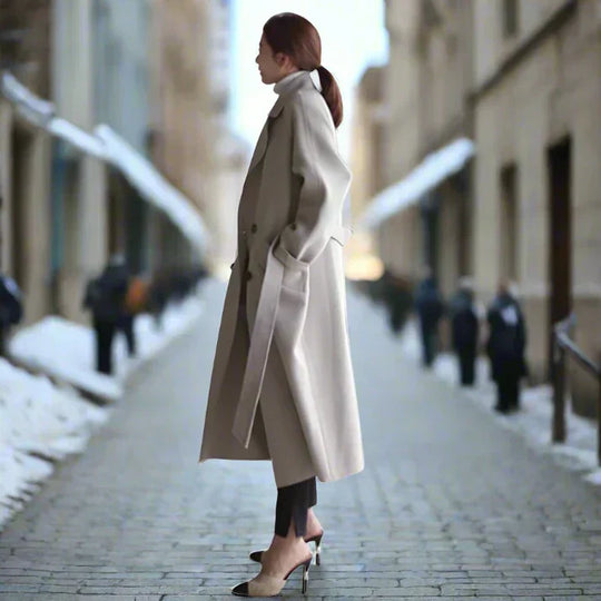 Klassischer Langer Damenmantel
