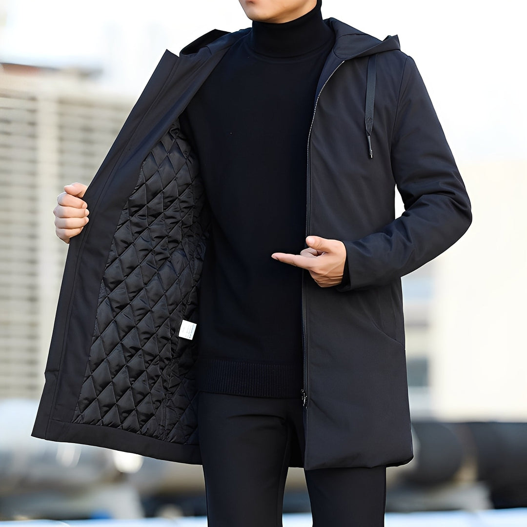Lässige, dicke, wasserdichte Jacke mit Kapuze für Herren