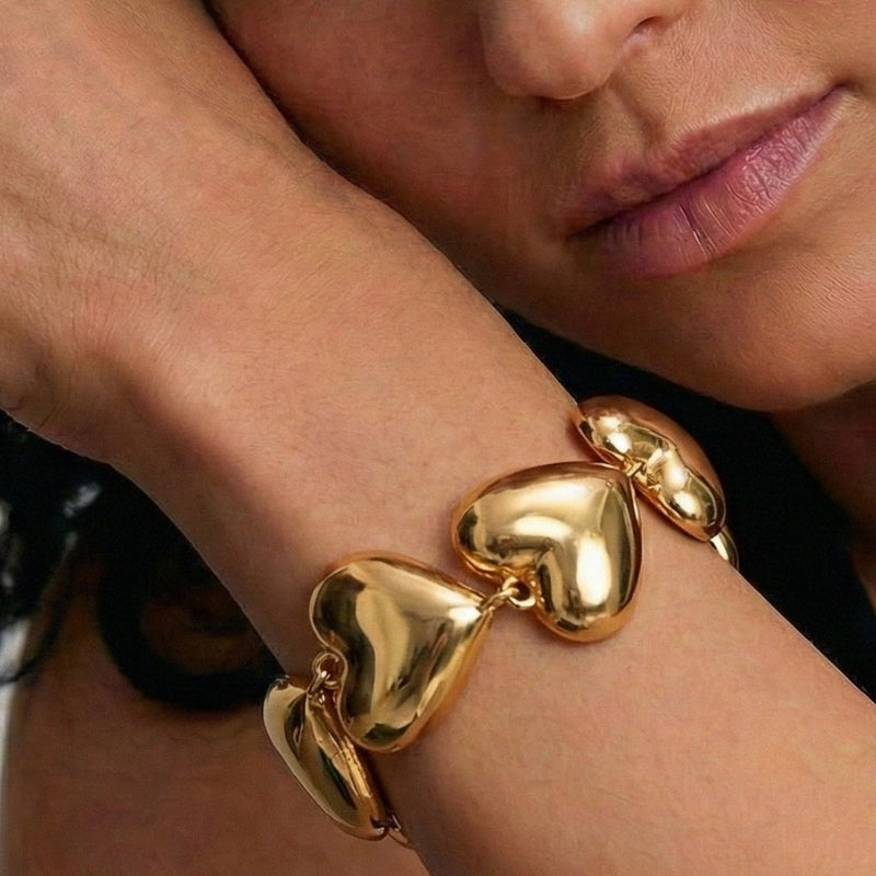 Damen Armband mit Herzgliedern | Shop Nory