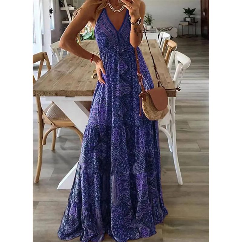 bedrucktes Sommer-Maxikleid - Aiah