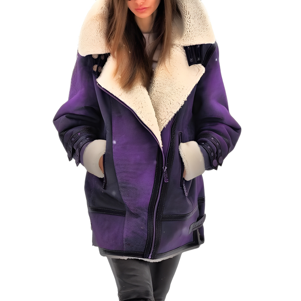 Elegante Damen-Lederjacke mit gemütlichem Futter