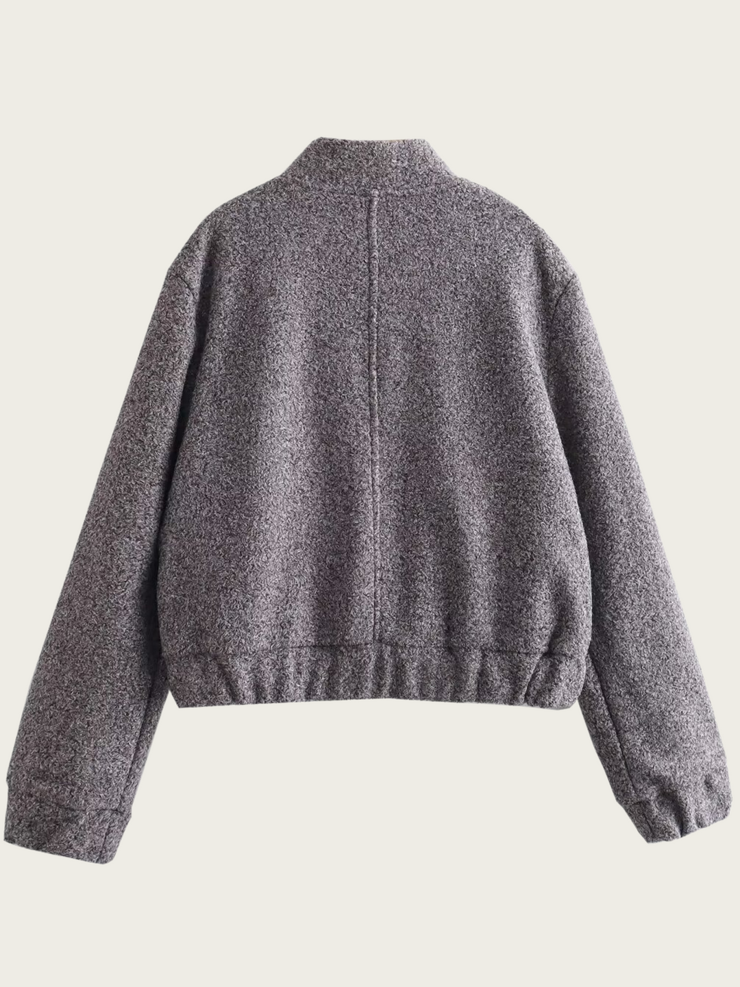 Kurze graue Wolljacke für Frauen Mauwi