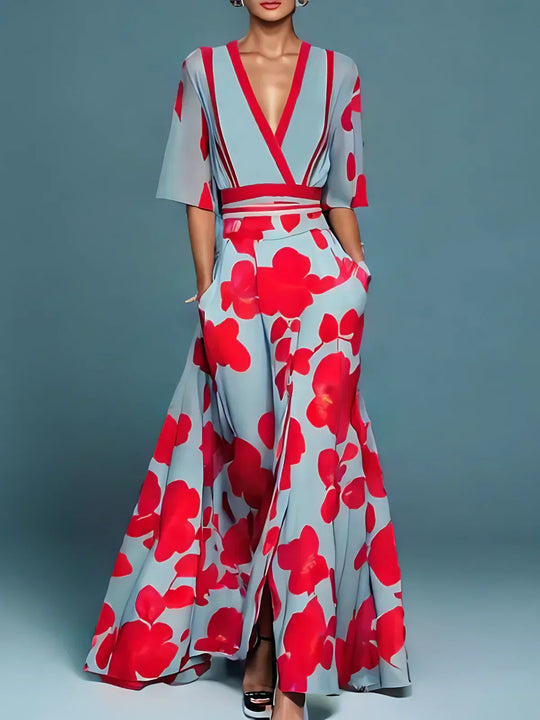 Elegantes Kleid mit Blumenmuster