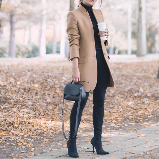Mantel Damen Lange Trenchcoat