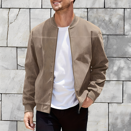 Klassische, stilvolle Wildlederjacke für Männer