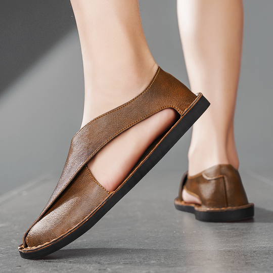 Sandalen aus echtem Leder für den Strand