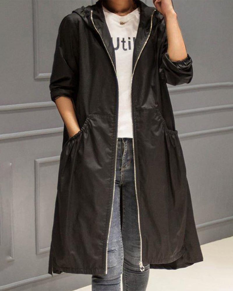 Langer Trenchcoat Mit