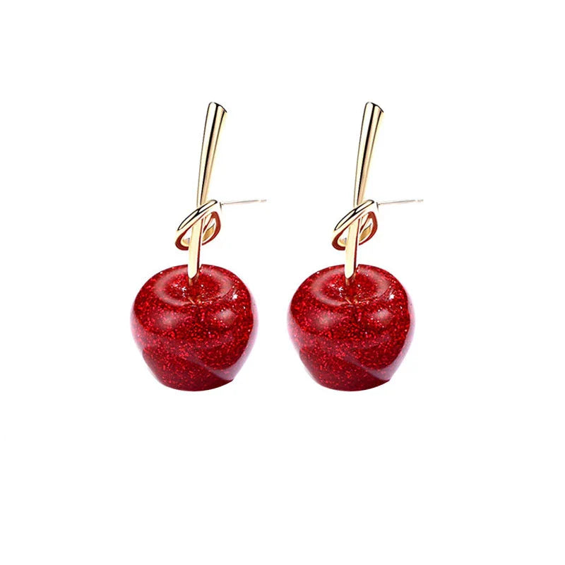 Wunderschöne rote Kirschohrringe | Shop Nory