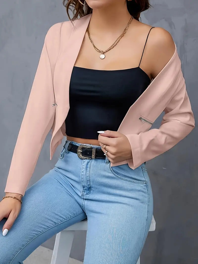 Blazer mit Reißverschlusstaschen