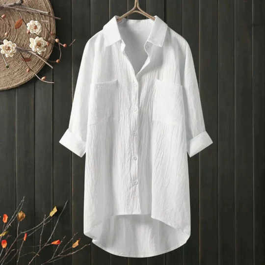Luftige Oversize Bluse Aus Baumwolle
