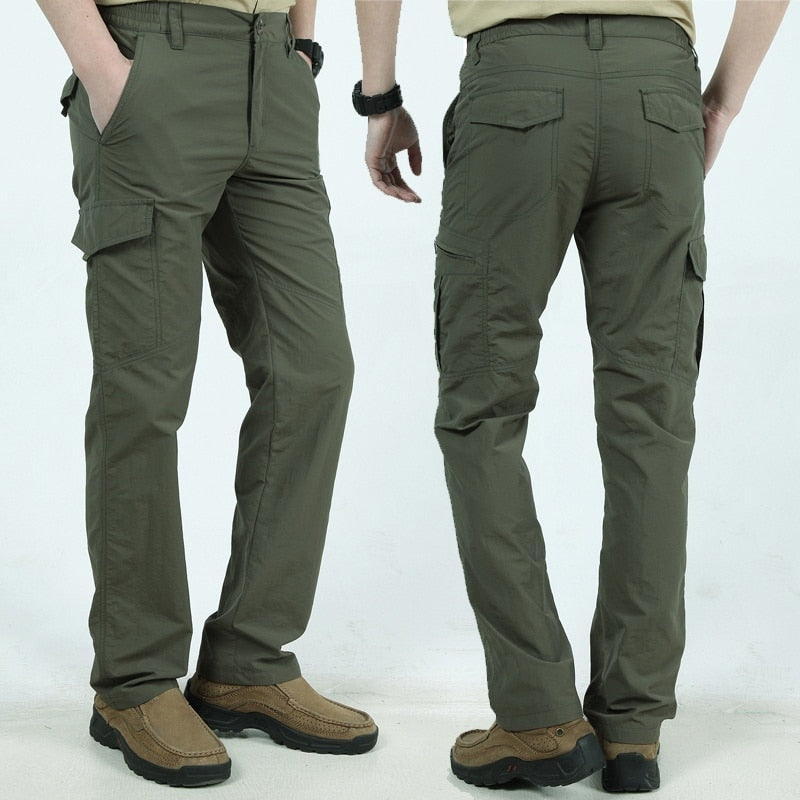 ShopNory | Funktionale und Stilvolle Herren Cargo Hose mit Praktischen Klappen Taschen