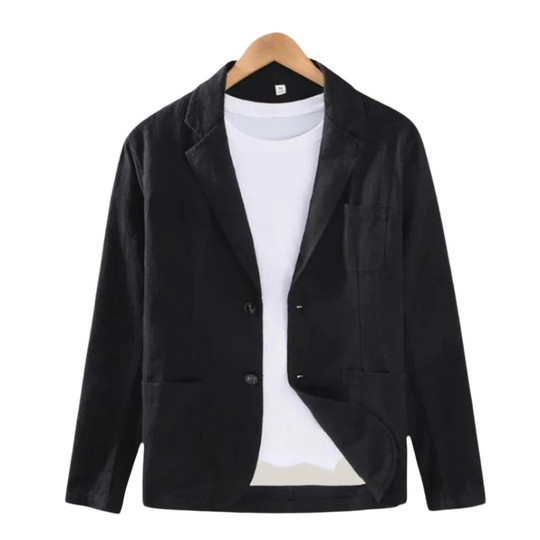 Herren Eleganter Italienischer Leinenblazer Charmante Jacke für Männer