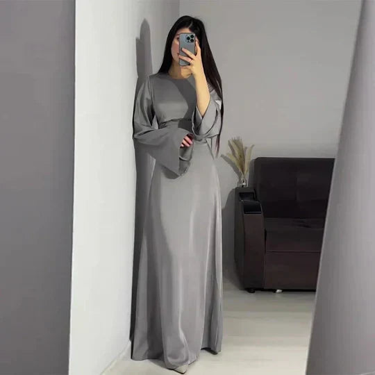 Lange Frauenkleider Aus Satin Stil